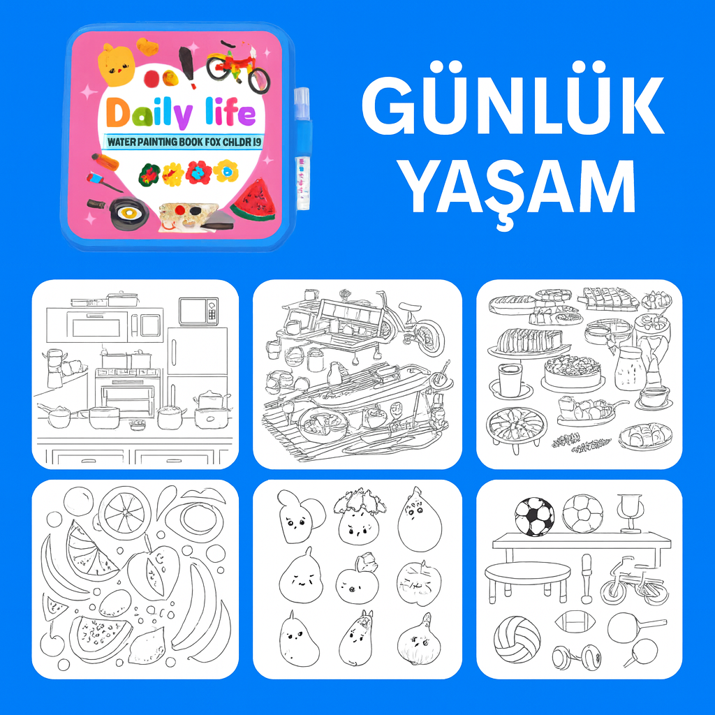 Lunavo™ Yeniden Kullanılabilir Boyama Kitabı