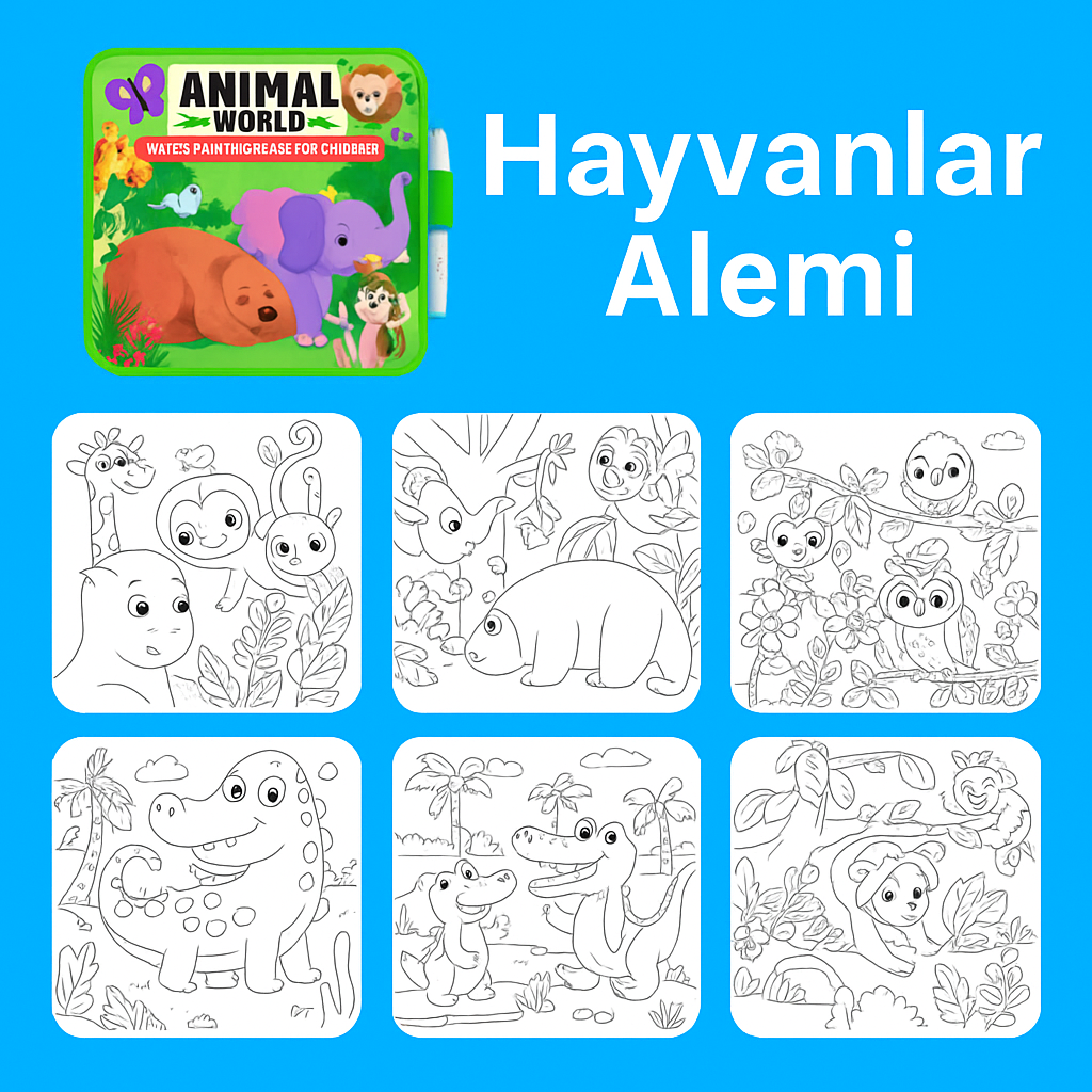 Lunavo™ Yeniden Kullanılabilir Boyama Kitabı